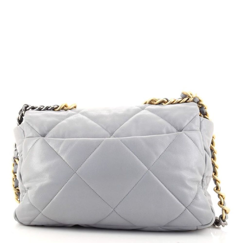 Chanel 19 Flap Bag Quilted Lambskin Large Gray - Picture 4 of 11
